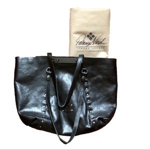 Patricia Nash Large Black Italian Leather Tote